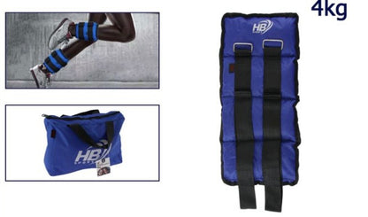 Cavigliere/Polsiere Appesantite Professionali HB Sport 4kg (2x2kg) – Massimizza la Tua Forza e Resistenza