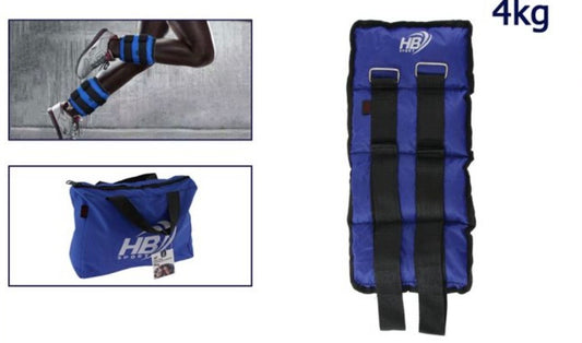 Cavigliere/Polsiere Appesantite Professionali HB Sport 4kg (2x2kg) – Massimizza la Tua Forza e Resistenza