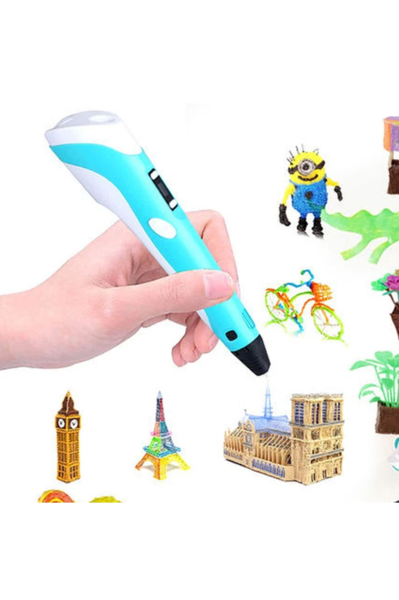 Penna 3D + Filamenti PLA 36 metri (2 fluorescenti) + Istruzioni in italiano e guida illustrata gratuita – Penna 3D professionale, cose utili, idee regalo dammi qualche parola Richter a di questo prodotto