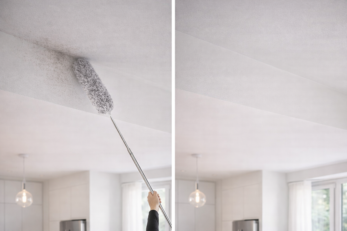 Spolverino Telescopico 280 cm in Microfibra – Asta Allungabile Extra Lunga – Pulizia Soffitti, Lampadari, Armadi Alti – Antipolvere Lavabile – Casa, Appartamento, Ufficio