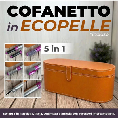 Styler Multifunzione 5 in 1 per Capelli – Asciuga, Modella e Dona Volume colore marrone