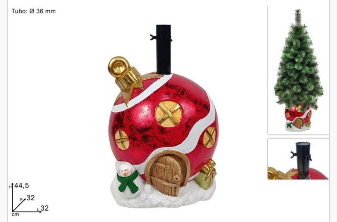 🎄 Base per Albero di Natale Gigante / Casetta Gnomi in Resina - Decorazione Natalizia Esclusiva 🎅