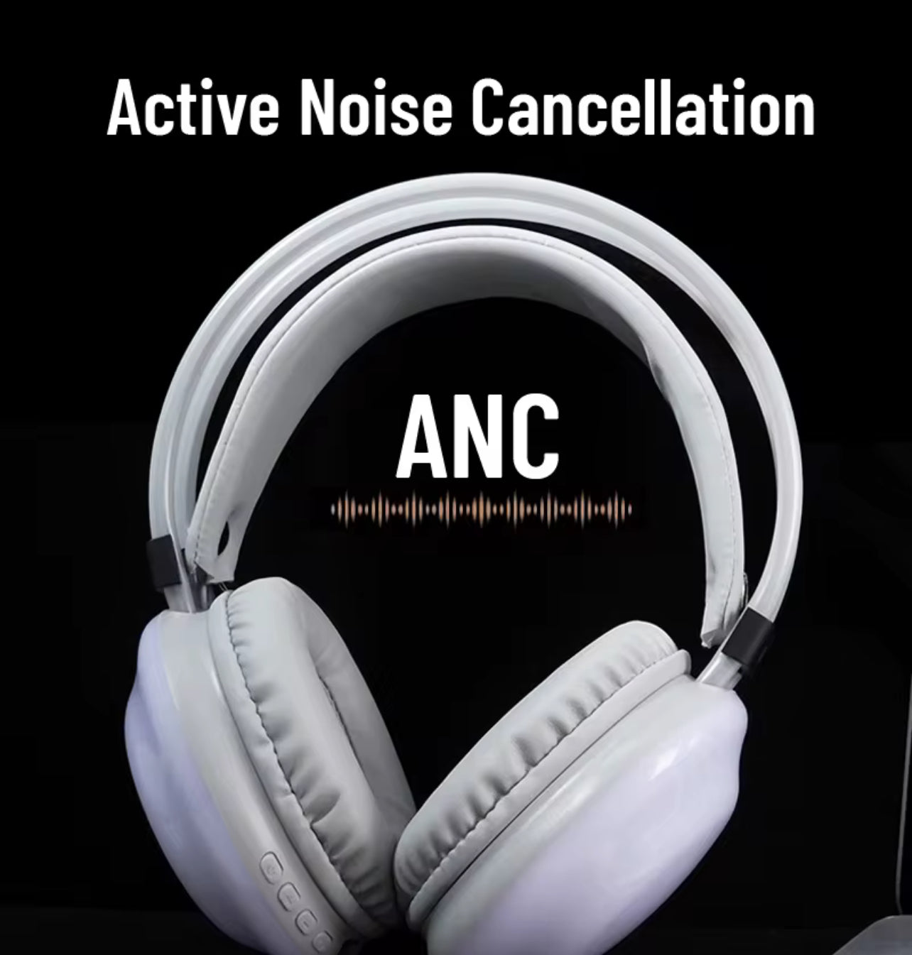 Cuffie Wireless RGB – Suono Avvolgente, Stile Unico