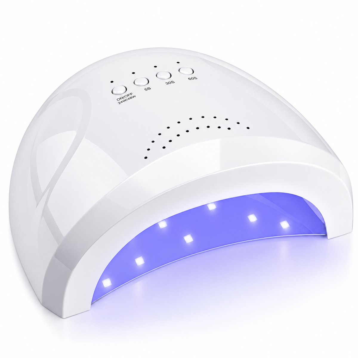 BDIT Accessori Lampada UV LED per Unghie, Lampada per Manicure e Nail Art con Comandi Superiori, Ampia Apertura per la Mano, Luce UV/LED, per Gel Unghie e Manicure a Casa, Bianca