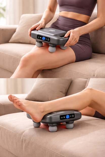 Massaggiatore Elettrico Corpo e Cervicale con Rulli Rotanti – Massaggio Profondo per Collo, Schiena, Vita, Gambe e Piedi – Intensità Regolabile, Design Ergonomico, Relax e Sollievo Muscolare