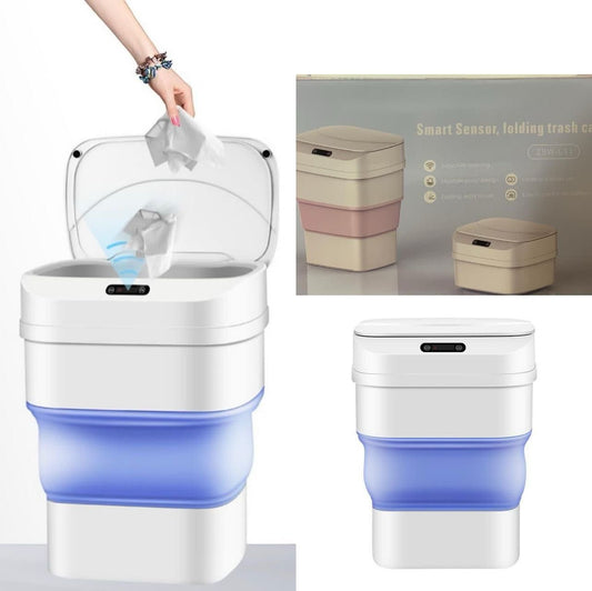 Cestino Smart con Sensore e Design Pieghevole – Eleganza e Tecnologia per la Casa Moderna
