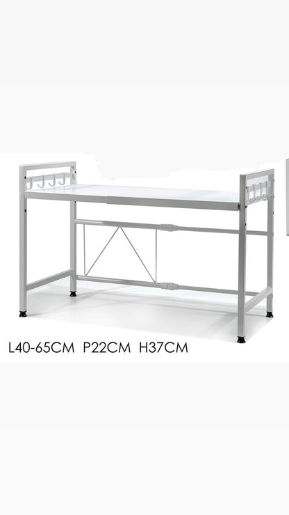 Scaffale Cucina e Bagno Salvaspazio – Mensola Estensibile con Ganci Elodie Black White ￼