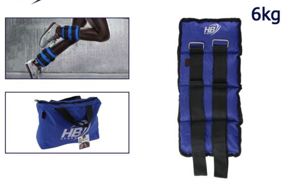 Cavigliere/Polsiere Appesantite Professionali HB Sport 4kg (2x2kg) – Massimizza la Tua Forza e Resistenza