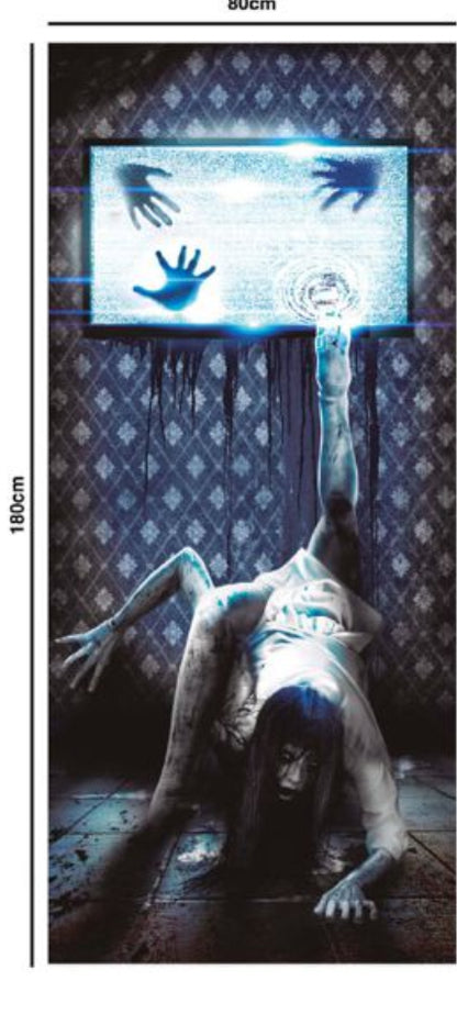 Decorazione Porta Halloween 180x80 cm – Trasforma la Tua Casa in un Brivido!