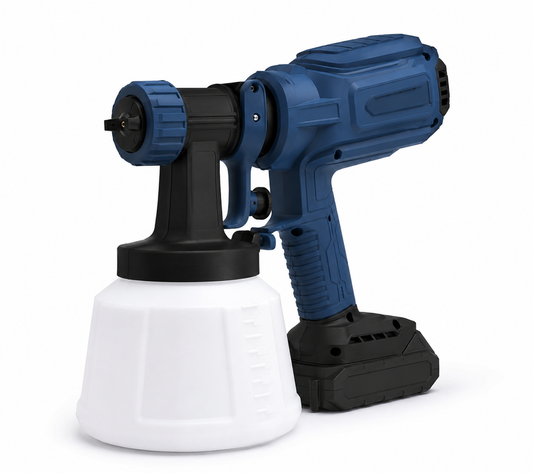Pistola a Spruzzo per Verniciatura Cordless con Batteria, Verniciatore Elettrico Portatile con Serbatoio Removibile, Spruzzatore per Mobili, Porte, Recinzioni e Progetti Fai da Te