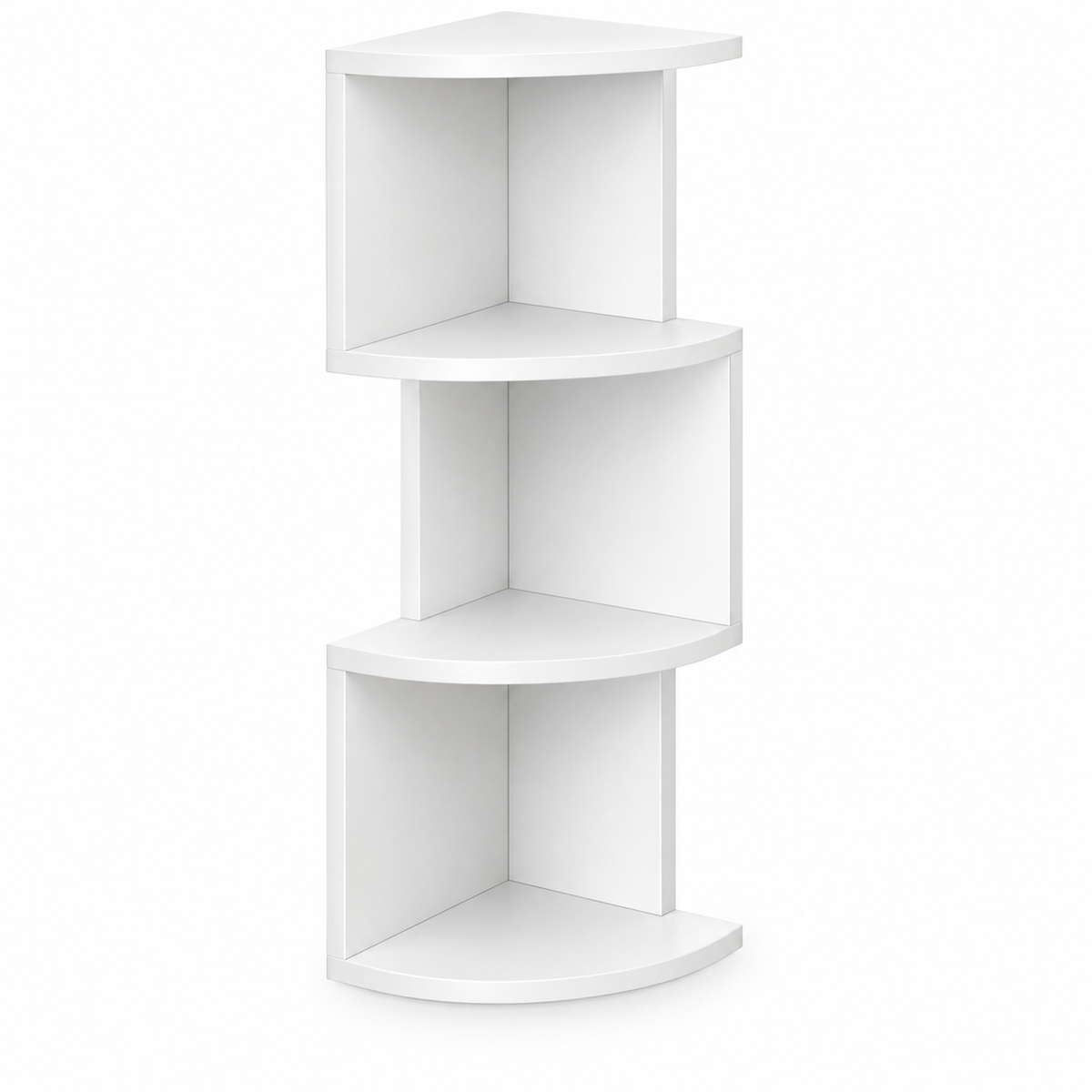 BDIT Accessori Mensola Angolare da Parete Bianca, Scaffale Verticale Salvaspazio 79 x 17,5 cm, Mensola ad Angolo a Più Ripiani per Libri e Decorazioni, Soggiorno, Camera, Studio
