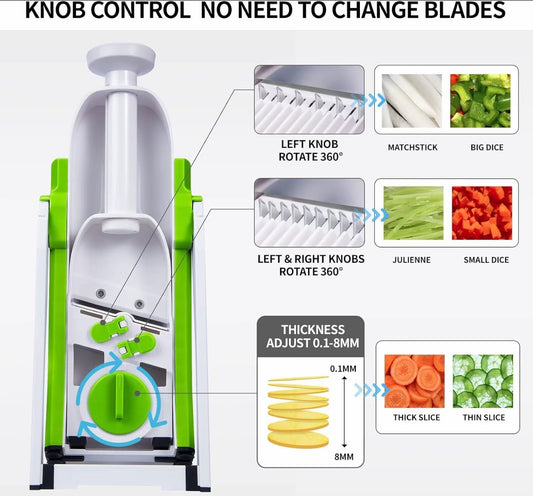 Bdit accessori - Tagliaverdure Multifunzione – Mandolina Verticale di Precisione