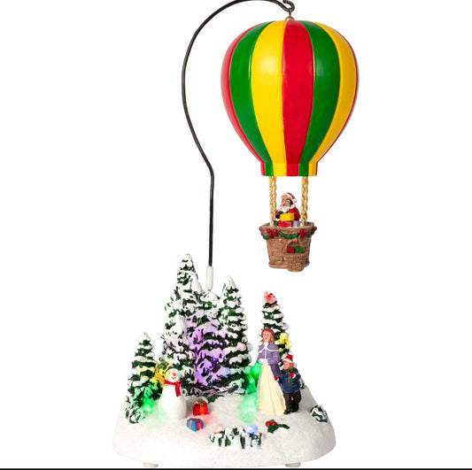 🎈 Mongolfiera di Babbo Natale Luminosa e Musicale: L'Arte del Natale
