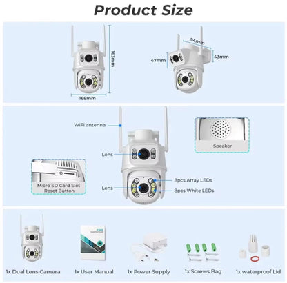 Sicurezza Intelligente a 360°: Telecamera PTZ Wi-Fi per Esterni