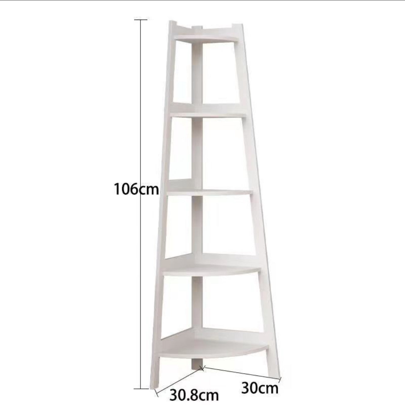 Scaffale Angolare a Scala a 5 Ripiani – Design Moderno e Salvaspazio