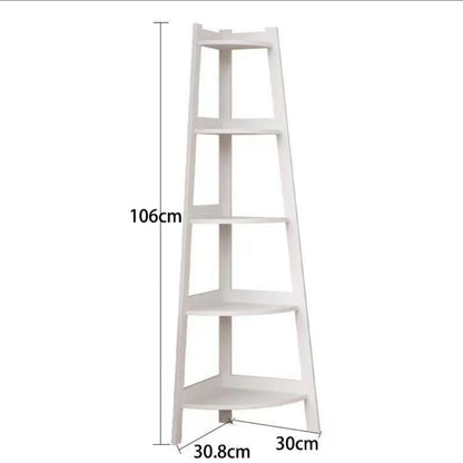 Scaffale Angolare a Scala a 5 Ripiani – Design Moderno e Salvaspazio