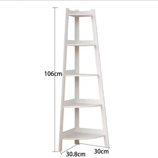 Scaffale Angolare a Scala a 5 Ripiani – Design Moderno e Salvaspazio