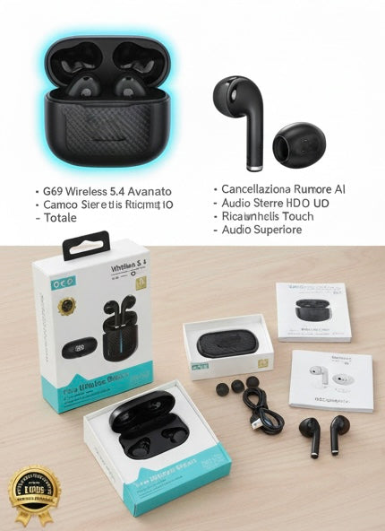 G69 True Wireless Stereo: Audio Superiore e Design Esclusivo