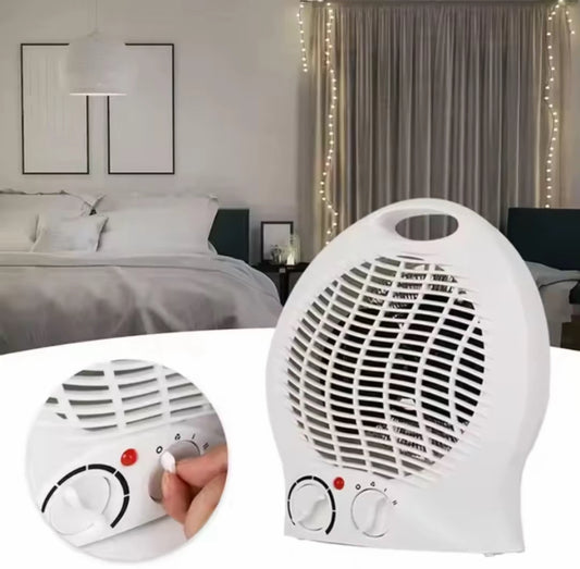 Termoventilatore Elettrico Portatile 1000/2000W con Termostato Regolabile e Maniglia – Riscaldamento Rapido per Casa e Ufficio