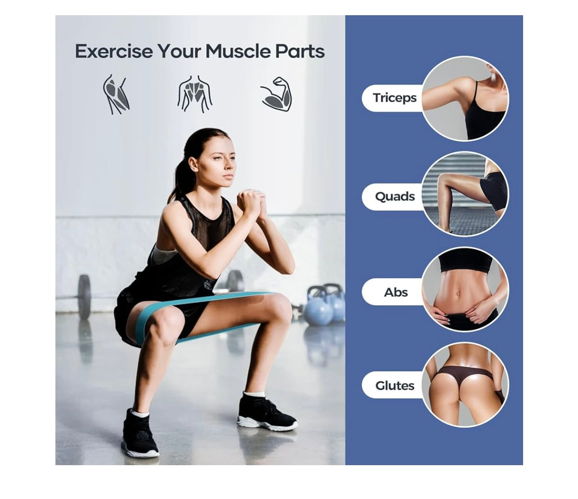 Set Fasce Elastiche Fitness – 5 Bande di Resistenza in Lattice Naturale