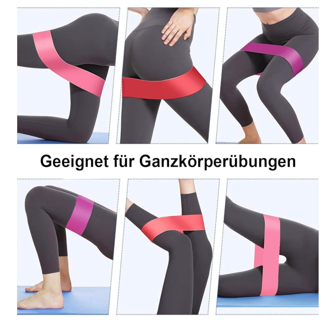 Set Fasce Elastiche Fitness – 5 Bande di Resistenza in Lattice Naturale