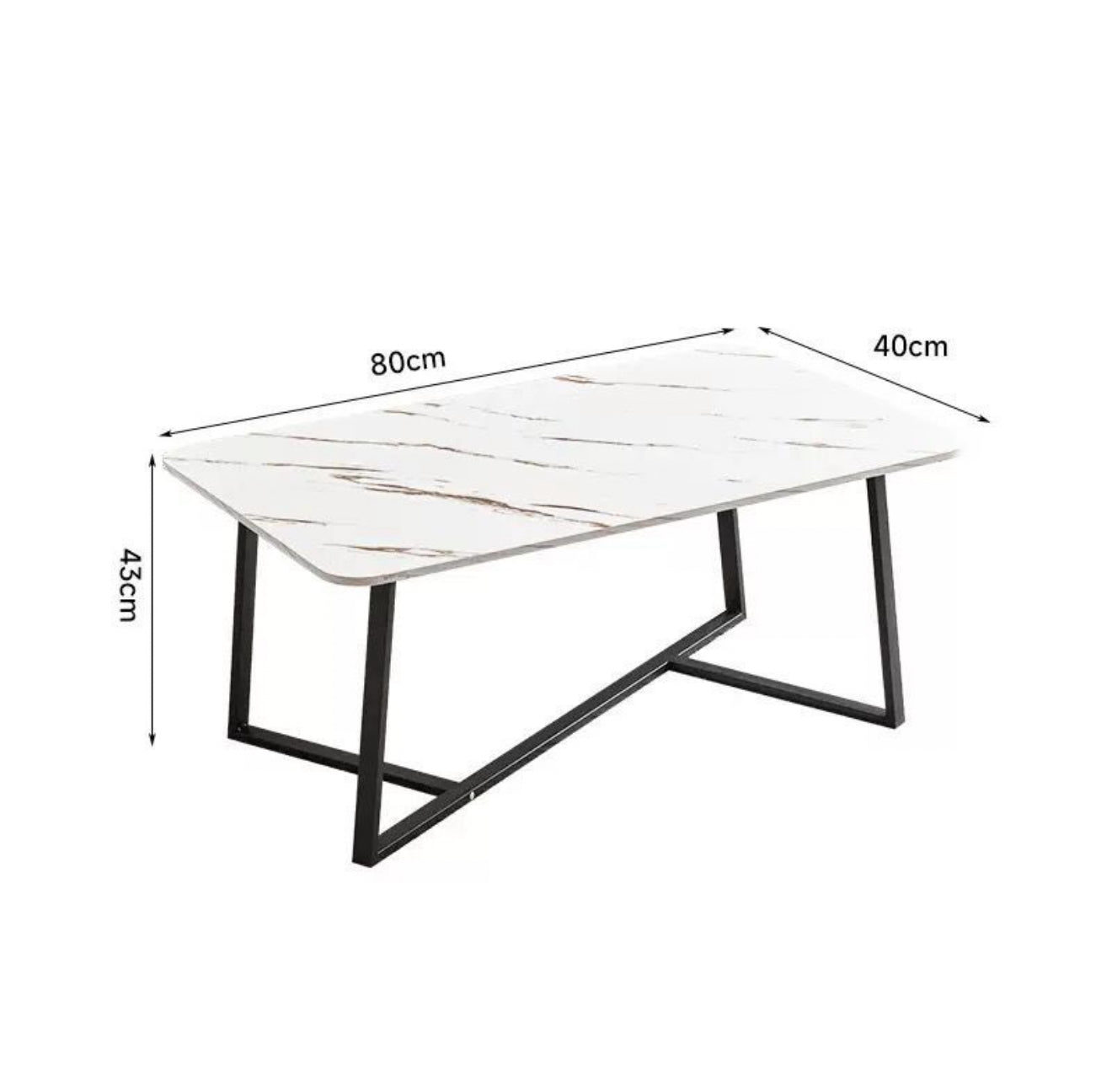 Tavolino da Salotto Minimalista – Effetto Marmo (nero,bianco,marrone)