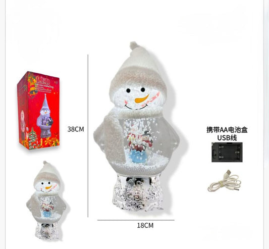 Palla di Neve Luminosa Pupazzo di Neve