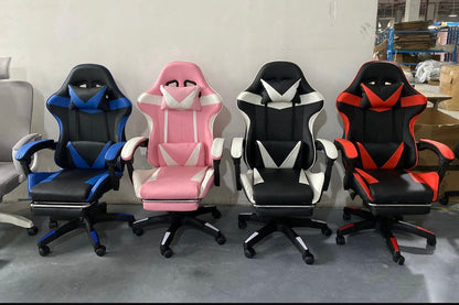 Sedia da Gaming Ergonomica Racing con Poggiapiedi Estraibile e Schienale Reclinabile 150° - Comfort Premium