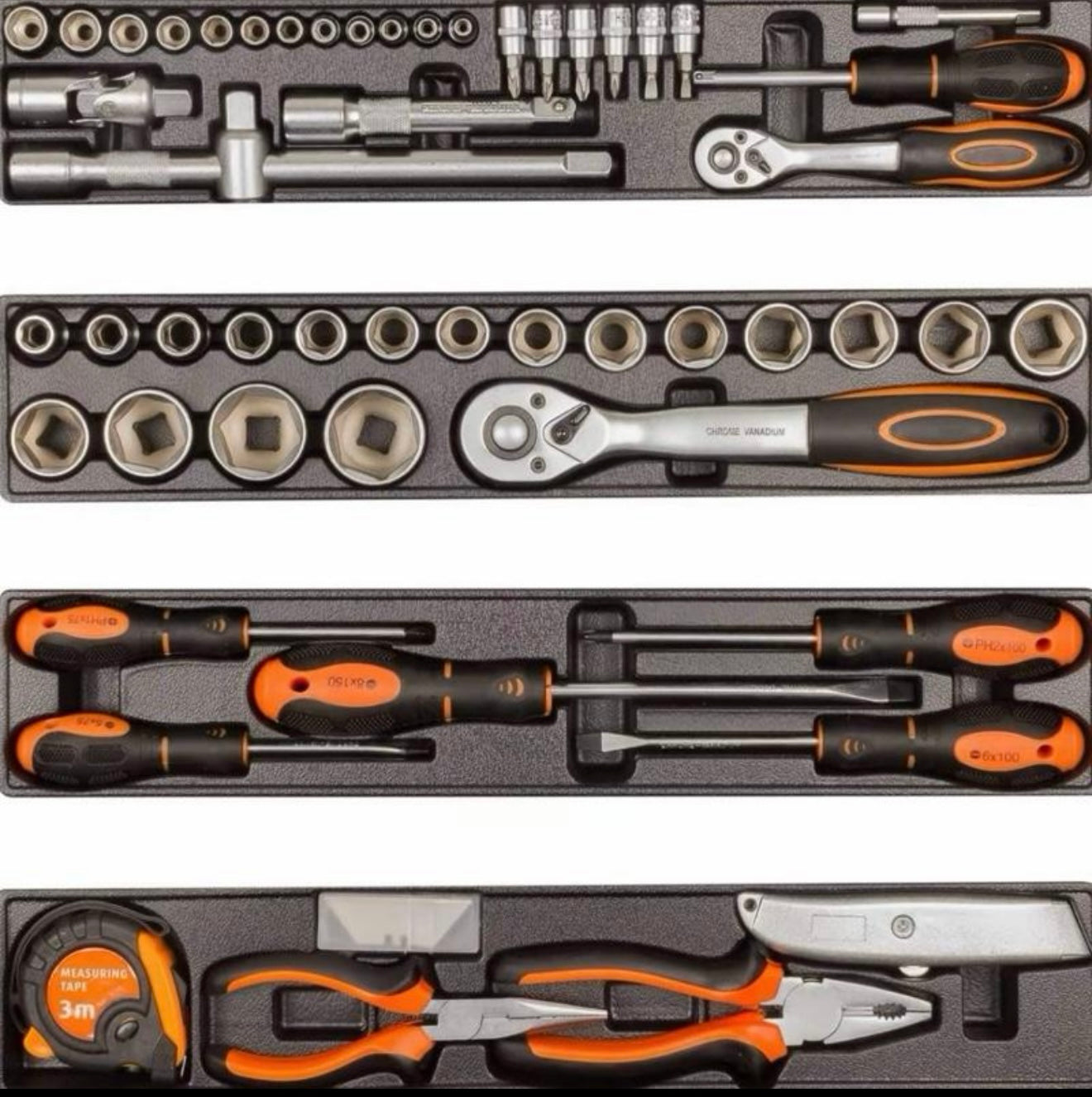 Set Attrezzi Professionale con Cassetta Cantilever – 85 Pezzi