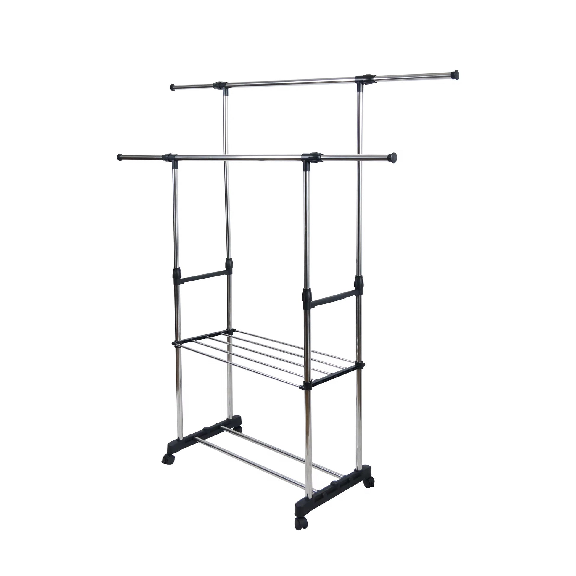 Appendiabiti regolabile in altezza e larghezza, ideale per organizzare vestiti, giacche e accessori in casa. - BDIT ACCESSORI