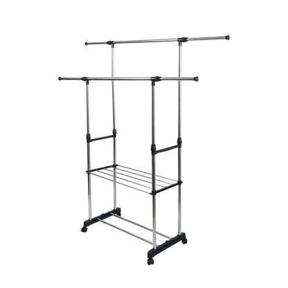 Appendiabiti regolabile in altezza e larghezza, ideale per organizzare vestiti, giacche e accessori in casa. - BDIT ACCESSORI