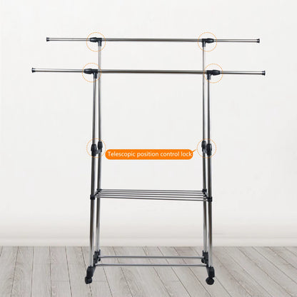 Appendiabiti regolabile in altezza e larghezza, ideale per organizzare vestiti, giacche e accessori in casa. - BDIT ACCESSORI