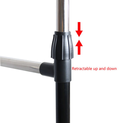 Appendiabiti regolabile in altezza e larghezza, ideale per organizzare vestiti, giacche e accessori in casa. - BDIT ACCESSORI