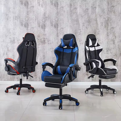 Sedia da Gaming Ergonomica Racing con Poggiapiedi Estraibile e Schienale Reclinabile 150° - Comfort Premium