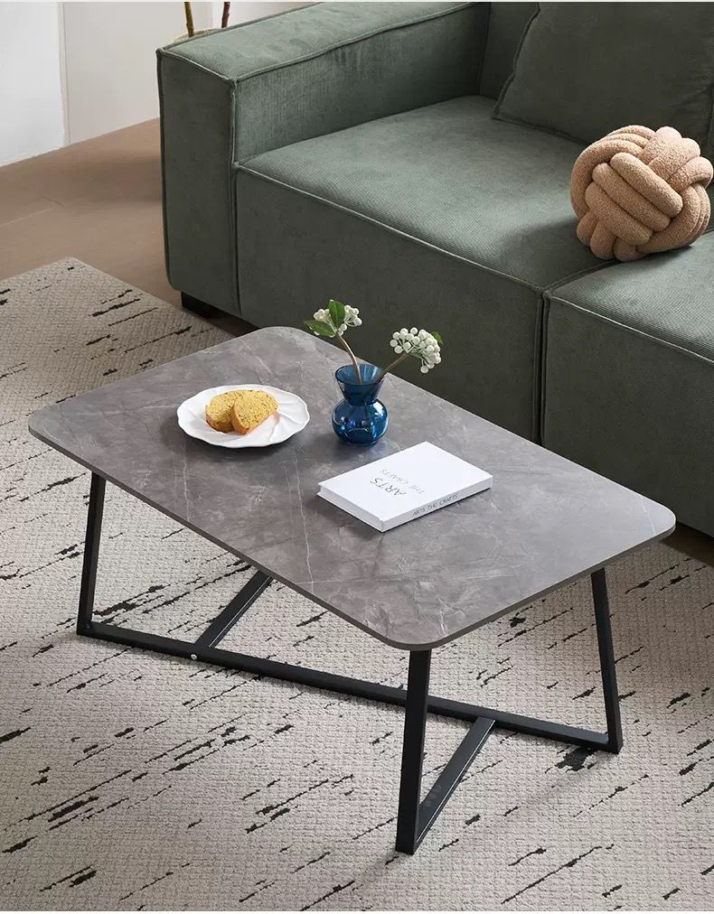 Tavolino da Salotto Minimalista – Effetto Marmo (nero,bianco,marrone)