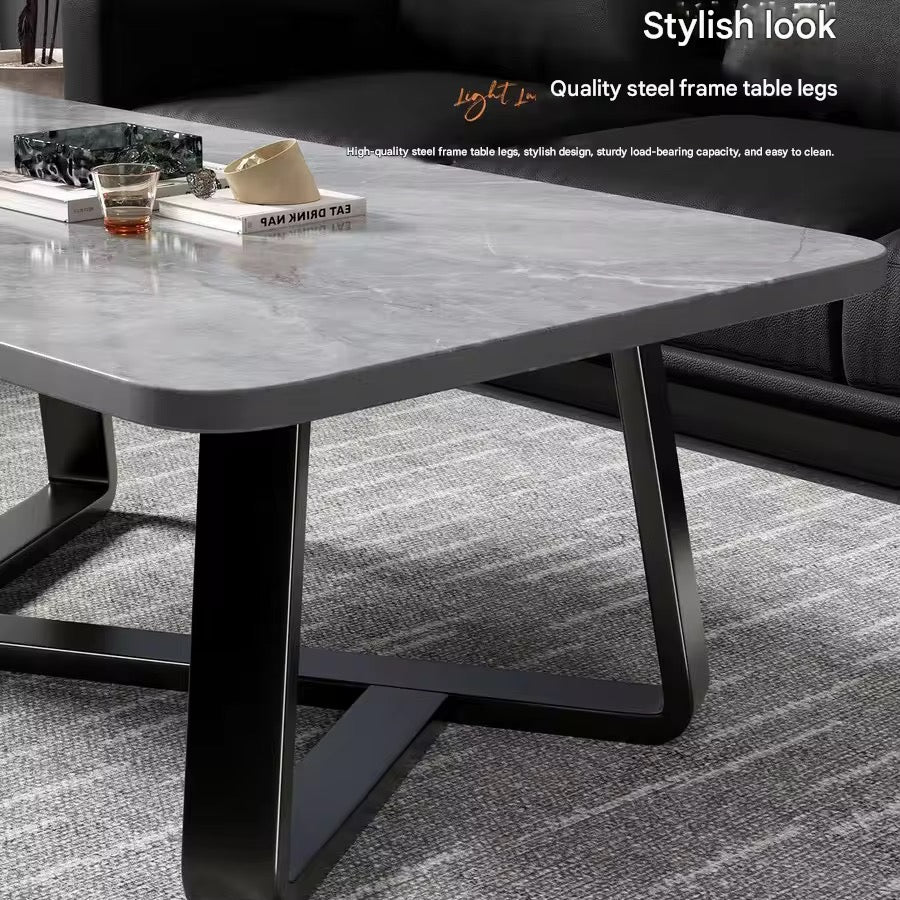 Tavolino da Salotto Minimalista – Effetto Marmo (nero,bianco,marrone)