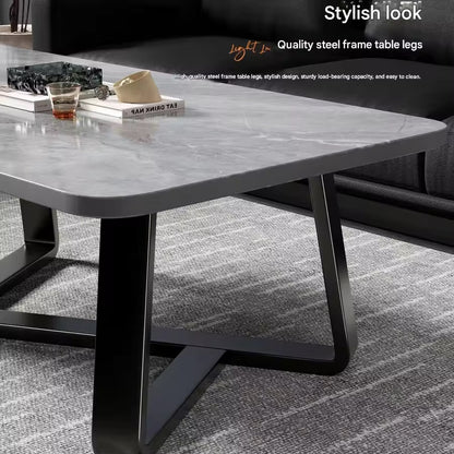 Tavolino da Salotto Minimalista – Effetto Marmo (nero,bianco,marrone)