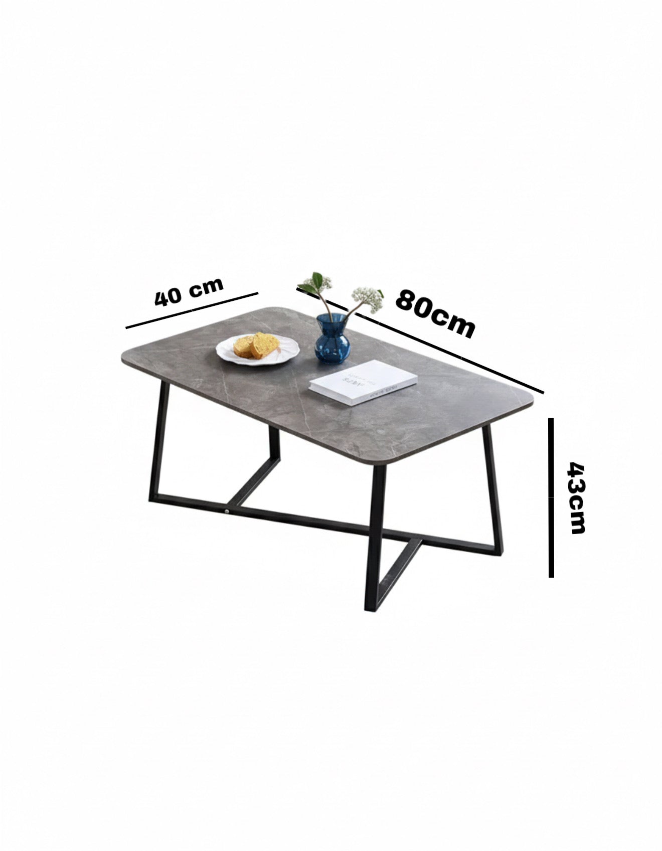 Tavolino da Salotto Minimalista – Effetto Marmo (nero,bianco,marrone)