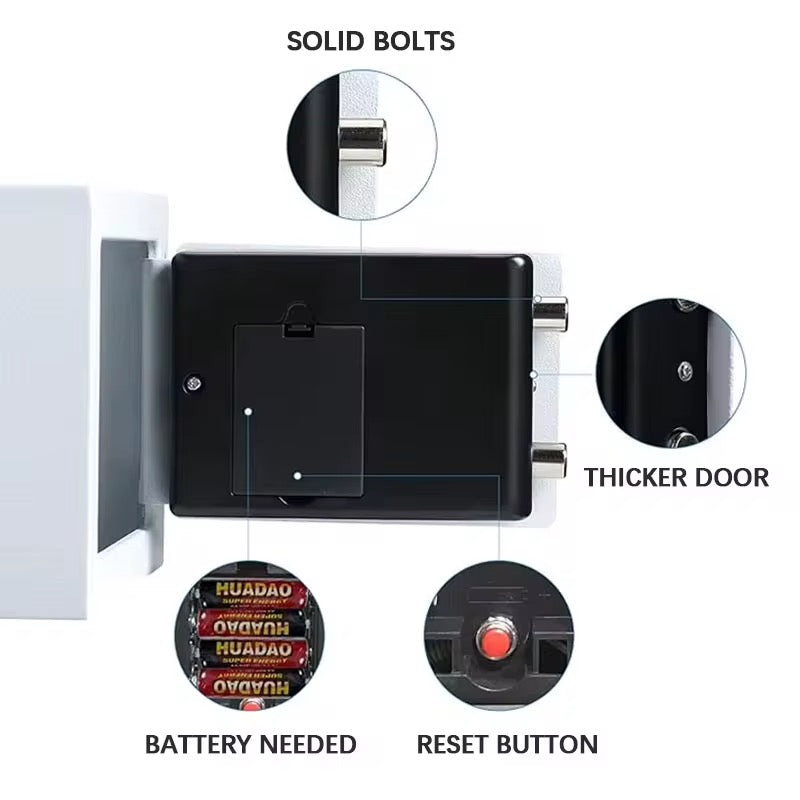 Cassaforte Digitale Compatta in Acciaio – Massima Sicurezza per i Tuoi Valori
