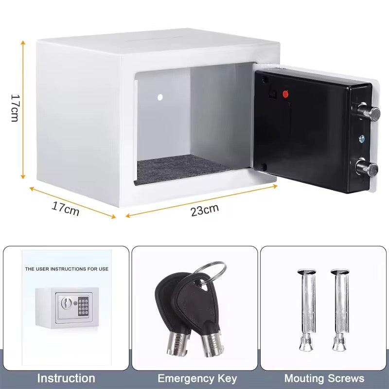 Cassaforte Digitale Compatta in Acciaio – Massima Sicurezza per i Tuoi Valori