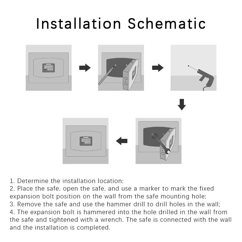 Cassaforte Digitale Compatta in Acciaio – Massima Sicurezza per i Tuoi Valori