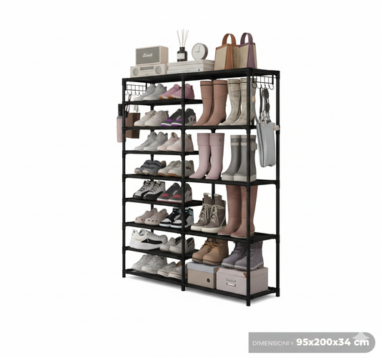 Scarpiera Salvaspazio Extra Large – Organizzazione Perfetta per Scarpe, Stivali e Accessori