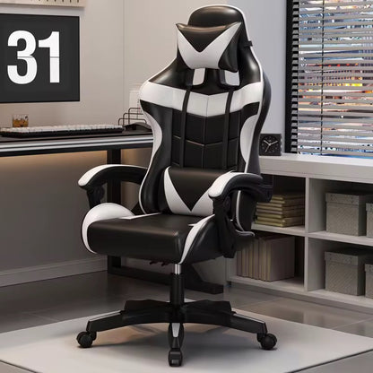 Sedia da Gaming Ergonomica Racing con Poggiapiedi Estraibile e Schienale Reclinabile 150° - Comfort Premium