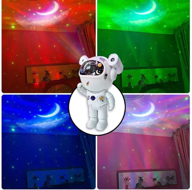 Bdit Accessori Lampada Proiettore Astronauta per Notte Stellata con Funzione Timer e Rotazione 360°
