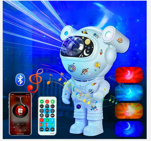 Bdit Accessori Lampada Proiettore Astronauta per Notte Stellata con Funzione Timer e Rotazione 360°