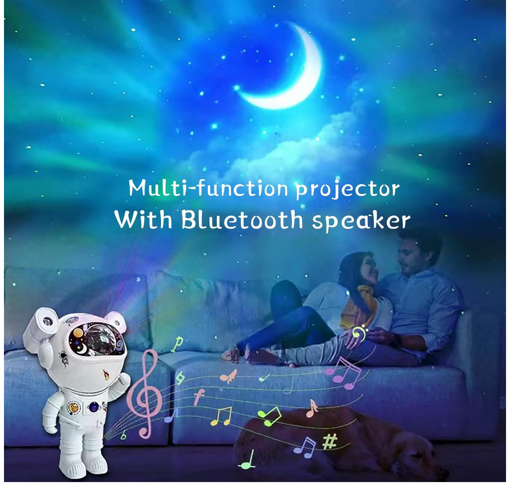 Bdit Accessori Lampada Proiettore Astronauta per Notte Stellata con Funzione Timer e Rotazione 360°