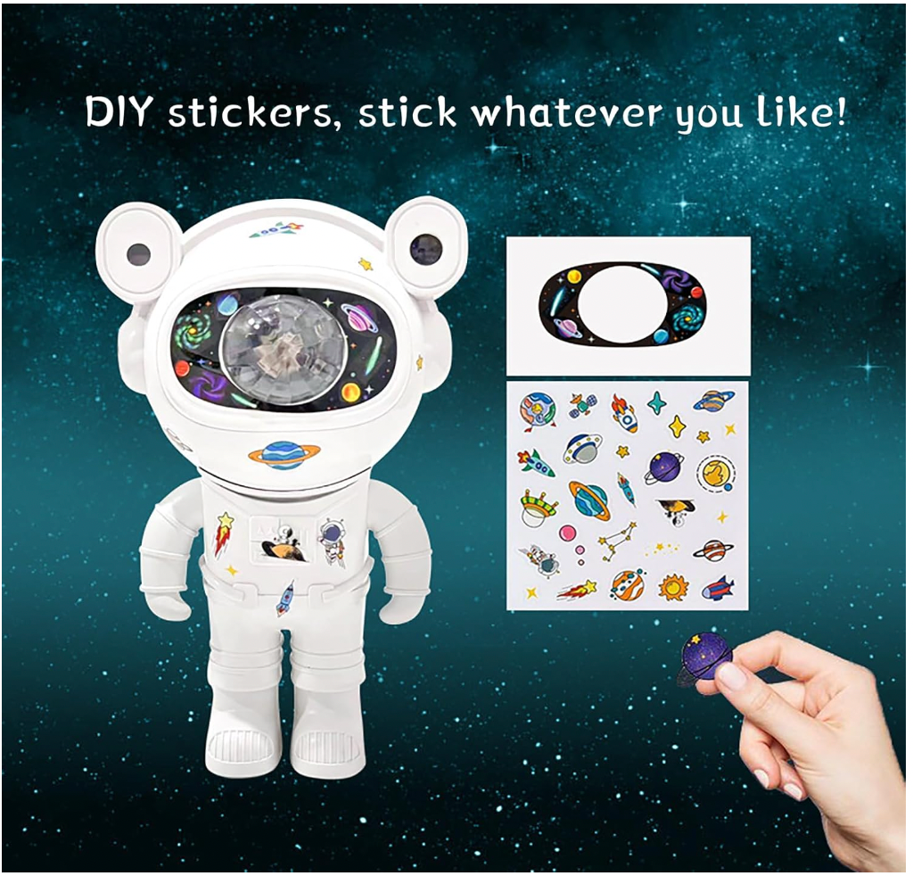 Bdit Accessori Lampada Proiettore Astronauta per Notte Stellata con Funzione Timer e Rotazione 360°