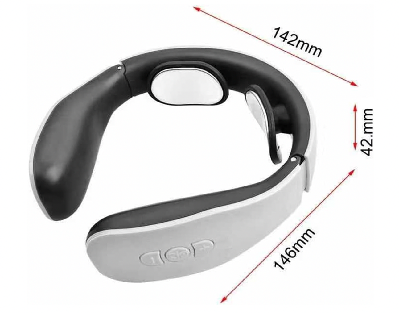 bdit accessori Massaggiatore per il collo, massaggiatore per il collo, massaggiatore portatile per il collo con calore, massaggiatore elettrico senza fili, 4 modalità, 16 intensità, per lavoro quotidiano da casa,