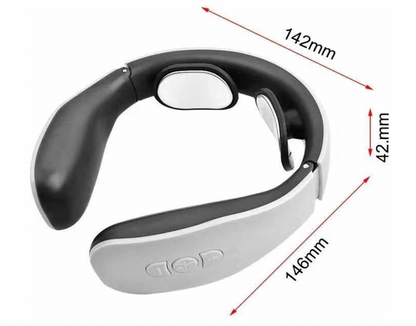 bdit accessori Massaggiatore per il collo, massaggiatore per il collo, massaggiatore portatile per il collo con calore, massaggiatore elettrico senza fili, 4 modalità, 16 intensità, per lavoro quotidiano da casa,