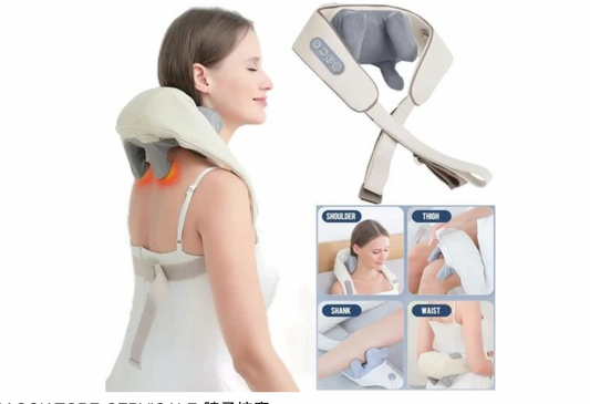 bdit accessori Massaggiatore Cervicale e Schiena Muscolare BodyEase 360, Shiatsu con Calore, 5 Posizioni Regolabili per Rilassamento Profondo